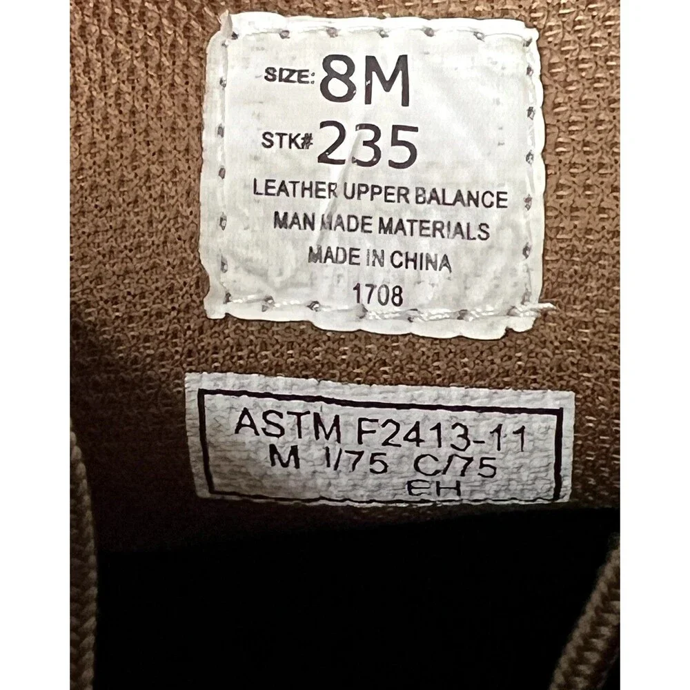 Justin Original Cappie Chukka Electrical Steel Toe Men's Brown Work Boot 8 M